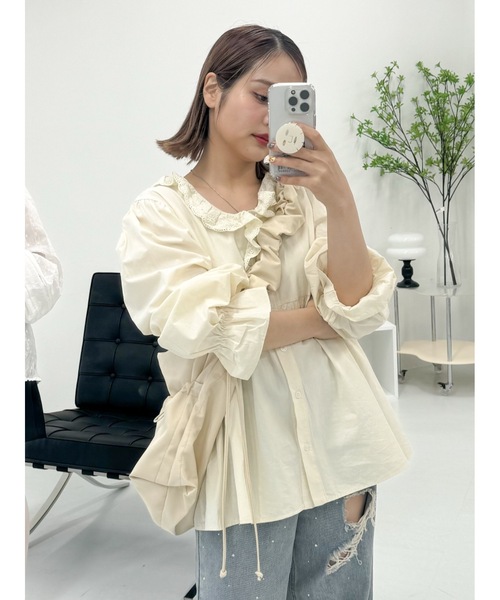 JUMELLE(ジュメロ)の「petit raffle blouse(シャツ/ブラウス・レディース・ベージュ・FREE)」の6枚目の写真