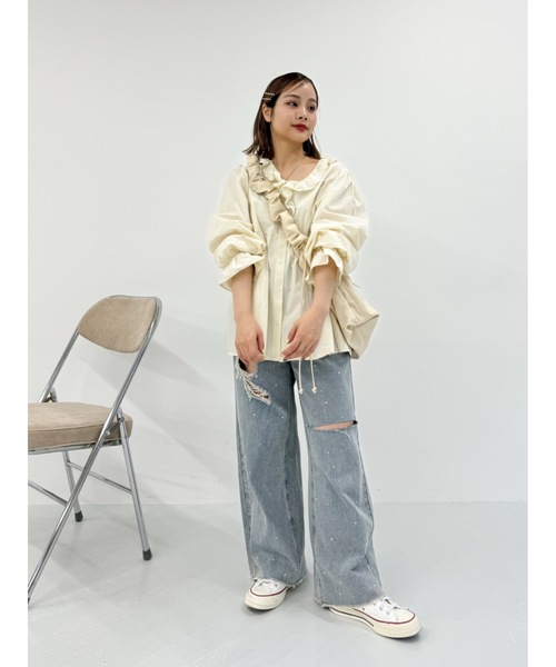 JUMELLE(ジュメロ)の「petit raffle blouse(シャツ/ブラウス・レディース・ベージュ・FREE)」の18枚目の写真
