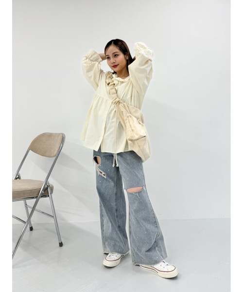 JUMELLE(ジュメロ)の「petit raffle blouse(シャツ/ブラウス・レディース・ベージュ・FREE)」の19枚目の写真