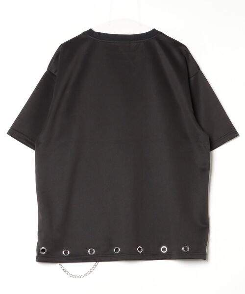 JOHN'S CLOSET(ジョンズクローゼット)の「【13】アイレットチェーン付 メタルロゴ BIG TEE(Tシャツ/カットソー・メンズ・ブラック/ホワイト・MEDIUM/LARGE)」の17枚目の写真