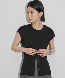 ADAM ET ROPE' | 【サステナブル・洗える】ウエストシェイプジャージプルオーバー(Tシャツ/カットソー)