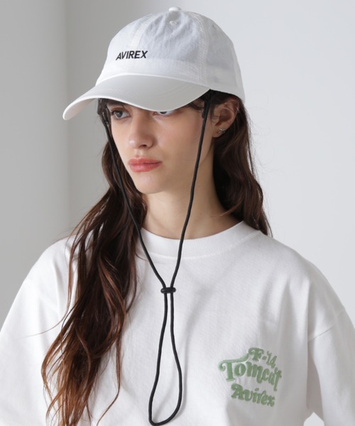 AVIREX（アヴィレックス）の「《直営店限定》SUNSHADE CAP/サンシェードキャップ（キャップ・レディース・オフホワイト/ブラック・FREE）」の17枚目の写真