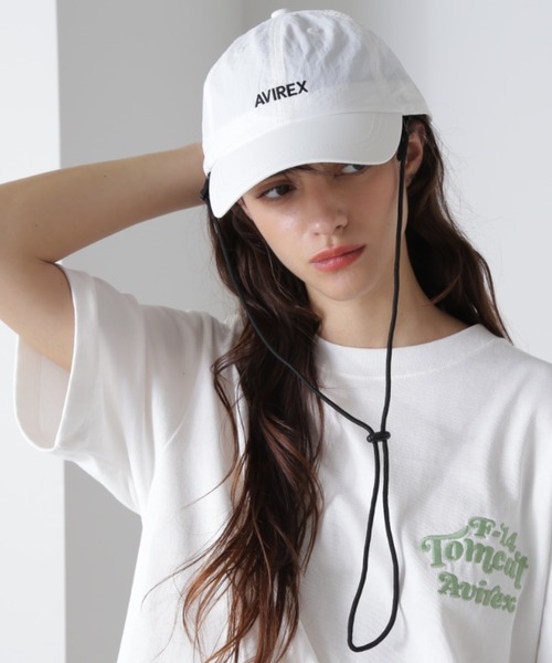 AVIREX（アヴィレックス）の「《直営店限定》SUNSHADE CAP/サンシェードキャップ（キャップ・レディース・オフホワイト/ブラック・FREE）」の16枚目の写真
