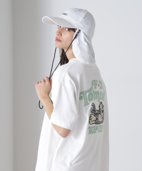 AVIREX（アヴィレックス）の「《直営店限定》SUNSHADE CAP/サンシェードキャップ（キャップ・レディース・オフホワイト/ブラック・FREE）」の13枚目の写真