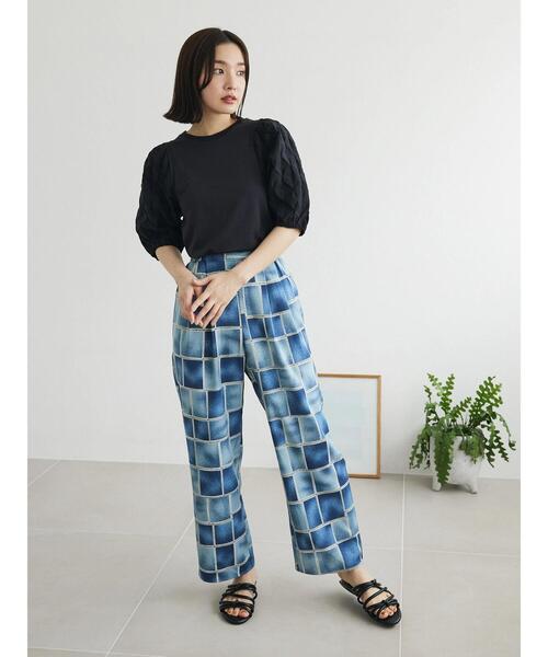 Green Parks(グリーンパークス)の「イージー柄パンツⅠ(その他パンツ・レディース・ブルー/ブラック/グリーン/ブラウン・FREE)」の9枚目の写真