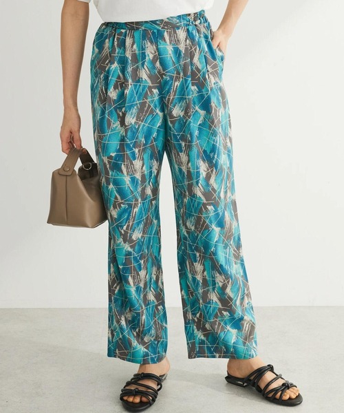 Green Parks(グリーンパークス)の「イージー柄パンツⅠ(その他パンツ・レディース・ブルー/ブラック/グリーン/ブラウン・FREE)」の1枚目の写真