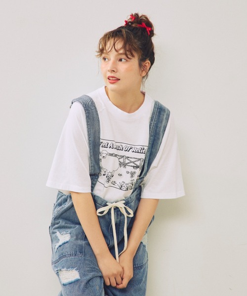 anoco no oheya(アノコノオへヤ)の「sheep big T(Tシャツ/カットソー・レディース・イエロー/ホワイト/アイボリー・FREE)」の4枚目の写真