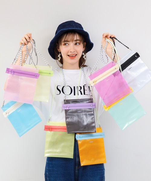 ACCOMMODE(アコモデ)の「パターンカラップケース(ショルダーバッグ・レディース・ピンク/ライトブルー/ブラック/クリア/イエロー/パープル/オレンジ/ミント/ベージュ・FREE)」の21枚目の写真