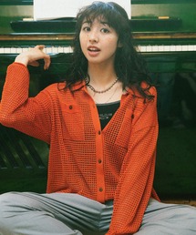 ラバープリントカップ付きトリムキャミ