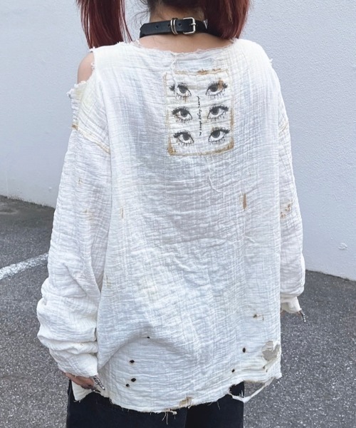 トップス bizarre maiden smoked double gauze shirt Bizarre Maiden】smoked double gauze shirt (2color) | OUR