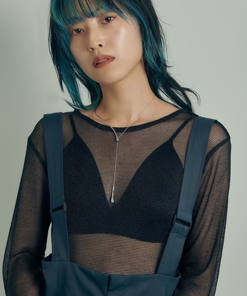 GOLDY(ゴールディ)の「カーブド メタル ”Y"シェイプ ネックレス(ネックレス・レディース・ピンク系その他/シルバー/ゴールド・FREE)」の5枚目の写真