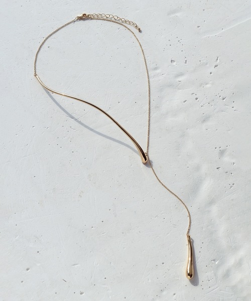 GOLDY(ゴールディ)の「カーブド メタル ”Y"シェイプ ネックレス(ネックレス・レディース・ピンク系その他/シルバー/ゴールド・FREE)」の10枚目の写真