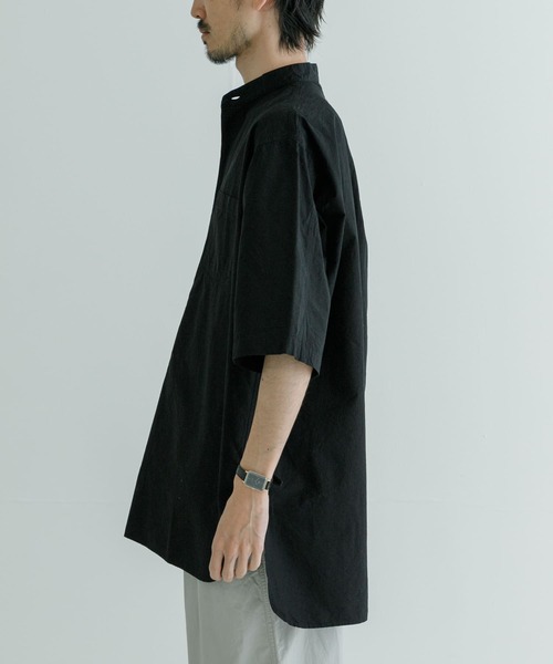 MASTER&Co（マスターアンドコー）の「『別注』MASTER&Co.×UR　COTTON LINEN SHORT-SLEEVE SHIRTS（シャツ/ブラウス・メンズ・ブラック・1/3）」の9枚目の写真