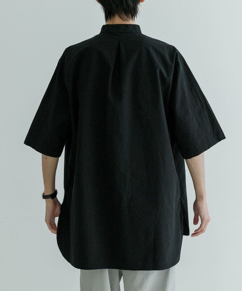 MASTER&Co（マスターアンドコー）の「『別注』MASTER&Co.×UR　COTTON LINEN SHORT-SLEEVE SHIRTS（シャツ/ブラウス・メンズ・ブラック・1/3）」の10枚目の写真