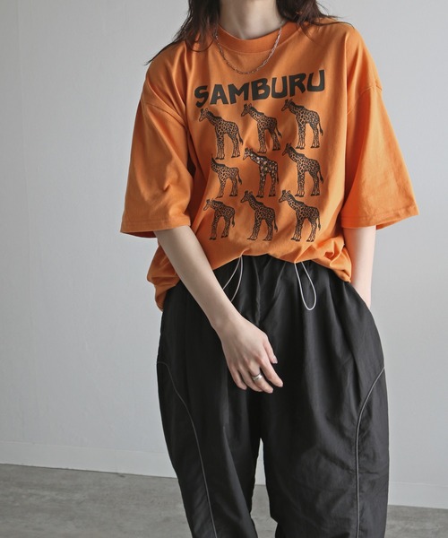 COURO(コウロ)の「アニマルプリントTシャツ(Tシャツ/カットソー・レディース・ブラック/ダークグリーン/ブルー/ホワイト/オレンジ/ネイビー・M/L/XL)」の22枚目の写真