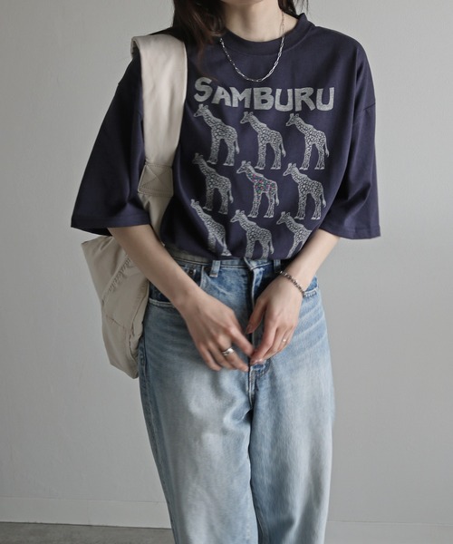 COURO(コウロ)の「アニマルプリントTシャツ(Tシャツ/カットソー・レディース・ブラック/ダークグリーン/ブルー/ホワイト/オレンジ/ネイビー・M/L/XL)」の16枚目の写真
