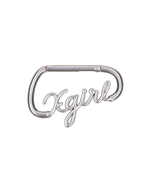 X-girl（エックスガール）の「SCRIPT LOGO CARABINER（キーケース/キーアクセサリー・レディース・シルバー/ゴールド・ONE SIZE）」の6枚目の写真