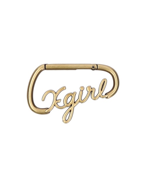 X-girl（エックスガール）の「SCRIPT LOGO CARABINER（キーケース/キーアクセサリー・レディース・シルバー/ゴールド・ONE SIZE）」の5枚目の写真
