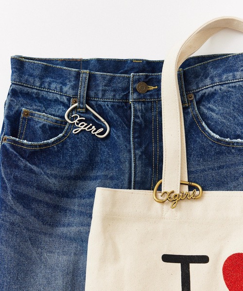 X-girl（エックスガール）の「SCRIPT LOGO CARABINER（キーケース/キーアクセサリー・レディース・シルバー/ゴールド・ONE SIZE）」の8枚目の写真