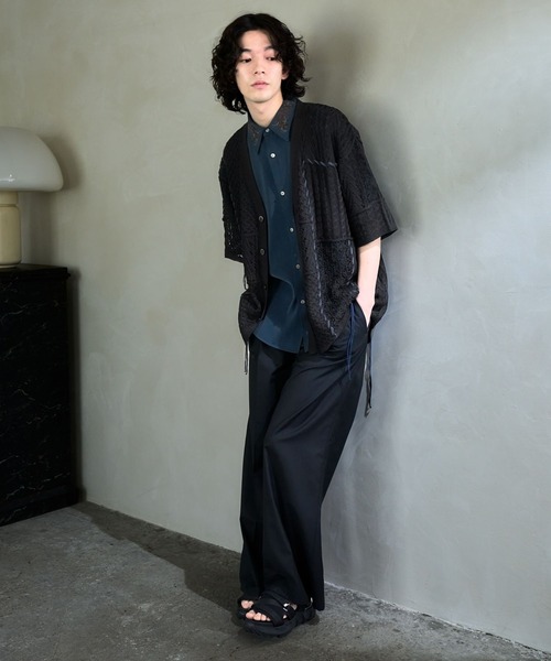 HARE（ハレ）の「【SET UP対応】スリムストレートトラウザー(HARE)（スラックス・メンズ・グレー/パープル/ブラック・SMALL/MEDIUM）」の4枚目の写真