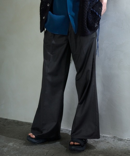 HARE（ハレ）の「【SET UP対応】スリムストレートトラウザー(HARE)（スラックス・メンズ・グレー/パープル/ブラック・SMALL/MEDIUM）」の5枚目の写真