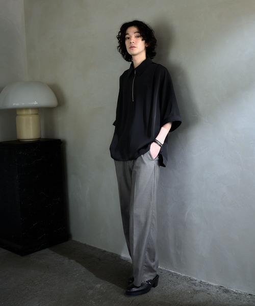 HARE（ハレ）の「【SET UP対応】スリムストレートトラウザー(HARE)（スラックス・メンズ・グレー/パープル/ブラック・SMALL/MEDIUM）」の9枚目の写真