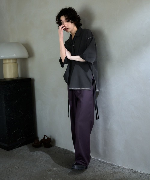 HARE（ハレ）の「【SET UP対応】スリムストレートトラウザー(HARE)（スラックス・メンズ・グレー/パープル/ブラック・SMALL/MEDIUM）」の13枚目の写真