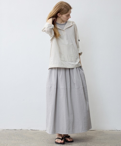 tageechita（タジチタ）の「【tageechita】ストライプシャツパーカー・プルオーバー（シャツ/ブラウス・レディース・オフホワイト・M/S/L）」の20枚目の写真