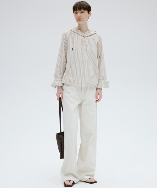 tageechita（タジチタ）の「【tageechita】ストライプシャツパーカー・プルオーバー（シャツ/ブラウス・レディース・オフホワイト・M/S/L）」の22枚目の写真