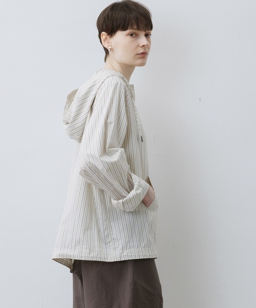 tageechita（タジチタ）の「【tageechita】ストライプシャツパーカー・プルオーバー（シャツ/ブラウス・レディース・オフホワイト・M/S/L）」の15枚目の写真