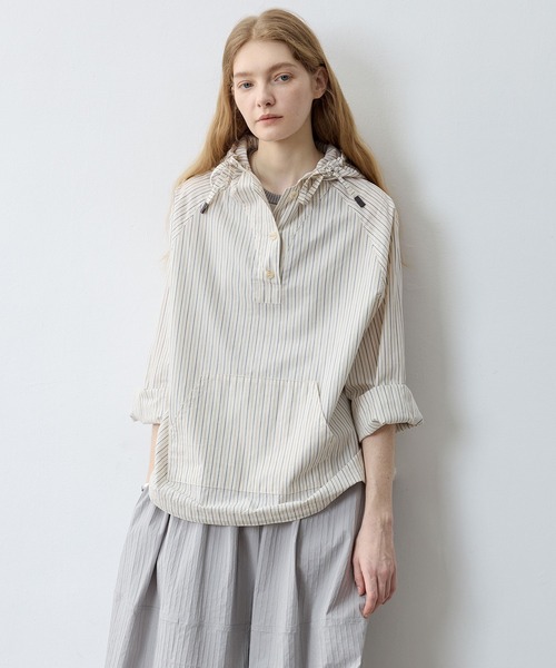 tageechita（タジチタ）の「【tageechita】ストライプシャツパーカー・プルオーバー（シャツ/ブラウス・レディース・オフホワイト・M/S/L）」の19枚目の写真