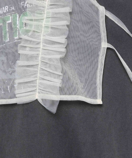 LOWRYS FARM（ローリーズファーム）の「チュールビスチェ 129591（ベスト・レディース・ホワイト/ブラック・FREE）」の20枚目の写真