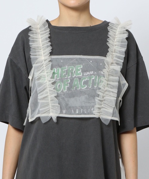 LOWRYS FARM（ローリーズファーム）の「チュールビスチェ 129591（ベスト・レディース・ホワイト/ブラック・FREE）」の13枚目の写真