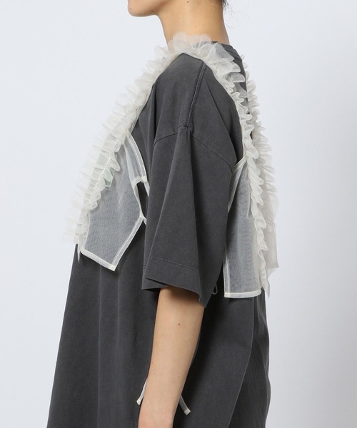 LOWRYS FARM（ローリーズファーム）の「チュールビスチェ 129591（ベスト・レディース・ホワイト/ブラック・FREE）」の14枚目の写真