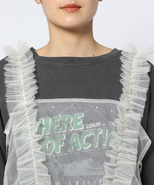 LOWRYS FARM（ローリーズファーム）の「チュールビスチェ 129591（ベスト・レディース・ホワイト/ブラック・FREE）」の18枚目の写真