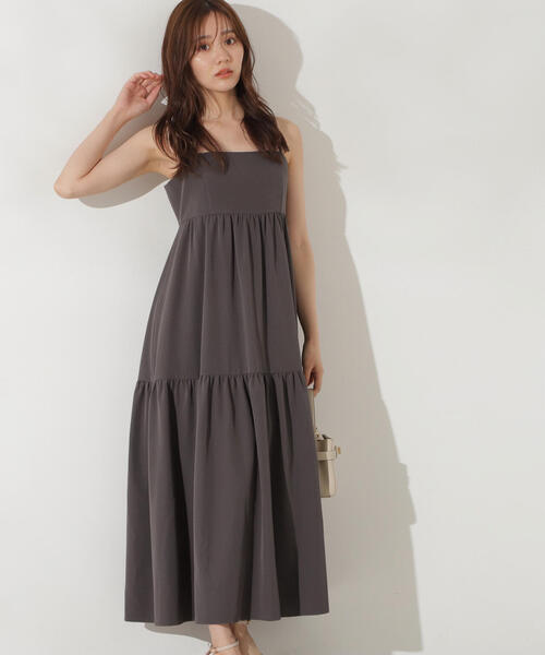 Biba★マキシ丈 ティアード キャミソール ワンピース ドレス PROPORTION BODY DRESSING（プロポーションボディドレッシング