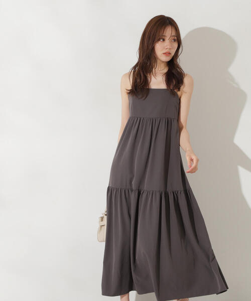 PROPORTION BODY DRESSING（プロポーションボディドレッシング）の「キャミティアードワンピース / 1214240700（ワンピース・レディース・ホワイト系その他/ダークグレー・MEDIUM/SMALL）」の16枚目の写真