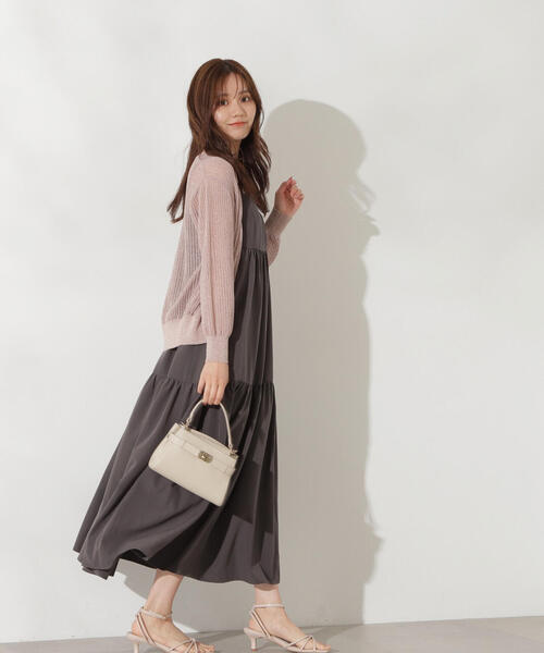 PROPORTION BODY DRESSING（プロポーションボディドレッシング）の「キャミティアードワンピース / 1214240700（ワンピース・レディース・ホワイト系その他/ダークグレー・MEDIUM/SMALL）」の14枚目の写真