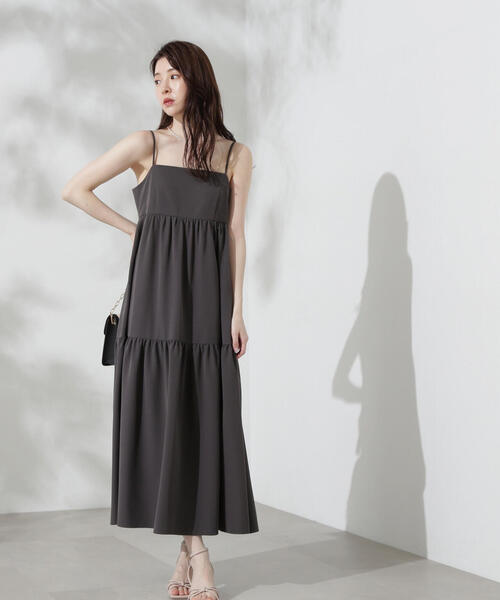 PROPORTION BODY DRESSING（プロポーションボディドレッシング）の「キャミティアードワンピース / 1214240700（ワンピース・レディース・ホワイト系その他/ダークグレー・MEDIUM/SMALL）」の9枚目の写真