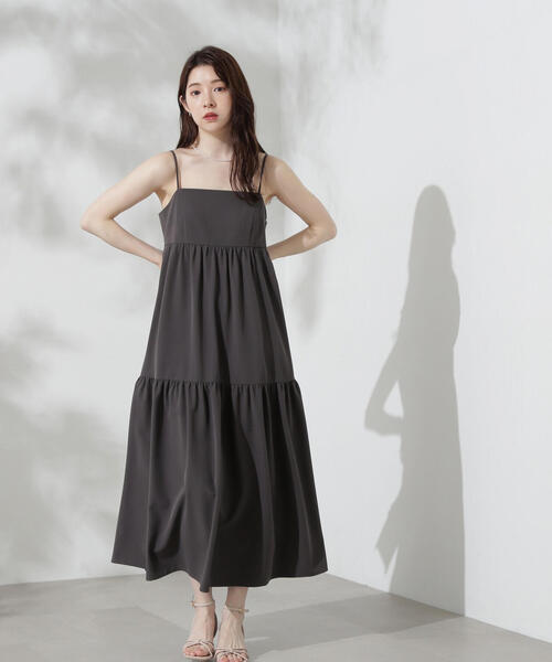 PROPORTION BODY DRESSING（プロポーションボディドレッシング）の「キャミティアードワンピース / 1214240700（ワンピース・レディース・ホワイト系その他/ダークグレー・MEDIUM/SMALL）」の8枚目の写真