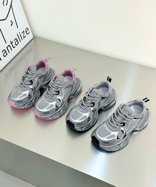 almo（アルモ）の「シルバーダッドスニーカー(se)（スニーカー・レディース・ピンク/シルバー・23/24/23.5）」の6枚目の写真