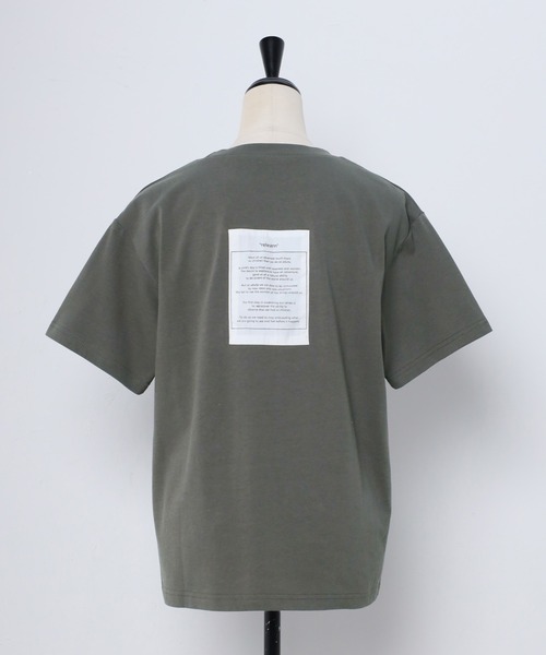 Bonjour Sagan(ボンジュールサガン)の「バックビッグラベルTシャツ(Tシャツ/カットソー・レディース・チャコールグレー/オフホワイト・FREE)」の19枚目の写真