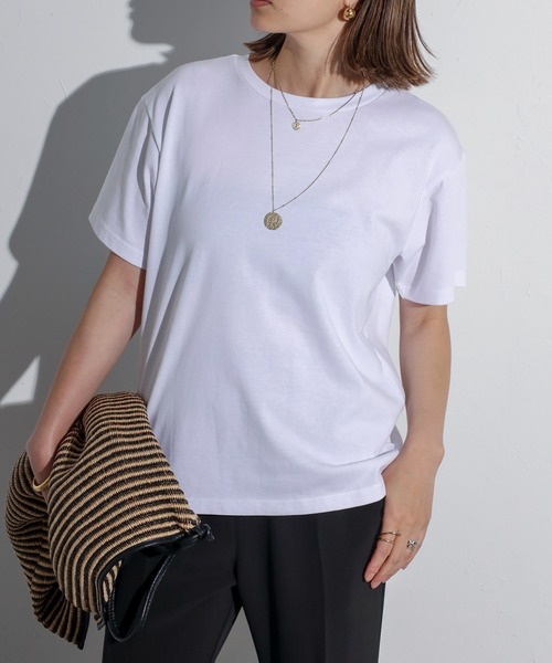 Bonjour Sagan(ボンジュールサガン)の「バックビッグラベルTシャツ(Tシャツ/カットソー・レディース・チャコールグレー/オフホワイト・FREE)」の9枚目の写真