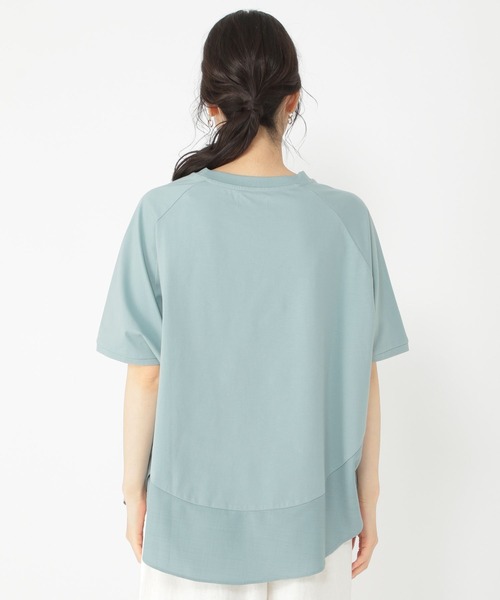 studio CLIP(スタディオクリップ)の「コットンラウンドヘムTシャツ(Tシャツ/カットソー・レディース・ネイビー/アイボリー/ブルー・FREE)」の10枚目の写真