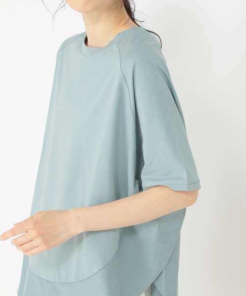 studio CLIP(スタディオクリップ)の「コットンラウンドヘムTシャツ(Tシャツ/カットソー・レディース・ネイビー/アイボリー/ブルー・FREE)」の12枚目の写真