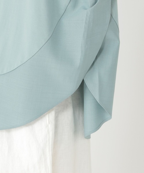 studio CLIP(スタディオクリップ)の「コットンラウンドヘムTシャツ(Tシャツ/カットソー・レディース・ネイビー/アイボリー/ブルー・FREE)」の13枚目の写真