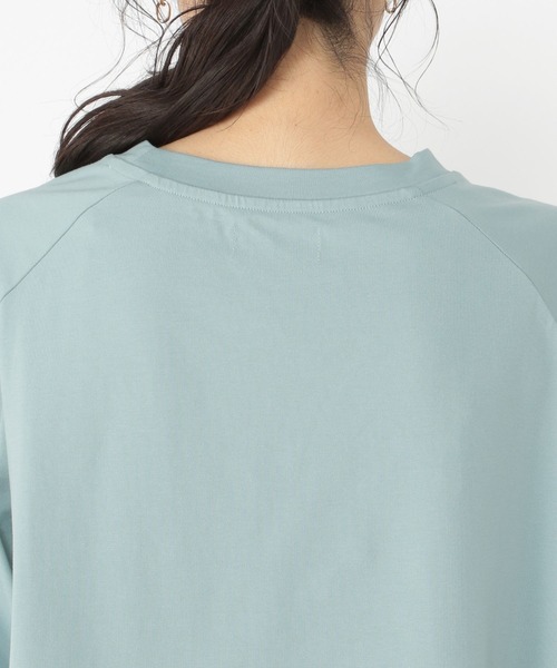 studio CLIP(スタディオクリップ)の「コットンラウンドヘムTシャツ(Tシャツ/カットソー・レディース・ネイビー/アイボリー/ブルー・FREE)」の14枚目の写真