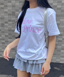 ピンクデザイン半袖Tシャツ