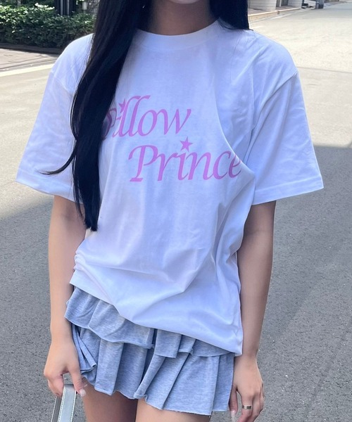 fiere(フィエール)の「ピンクデザイン半袖Tシャツ(Tシャツ/カットソー・レディース・ホワイト・M/L)」の4枚目の写真