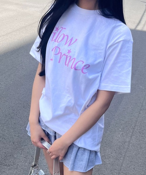fiere(フィエール)の「ピンクデザイン半袖Tシャツ(Tシャツ/カットソー・レディース・ホワイト・M/L)」の3枚目の写真